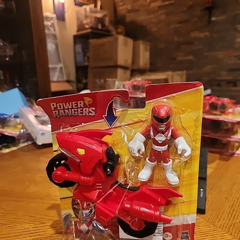 Power Ranger Red Action Figure with Motorcycle